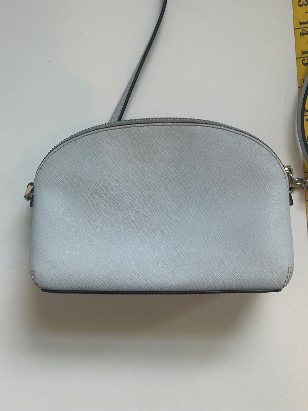 kate spade Blue/grey Leather Dome Crossbody with Gold Chain - Picture 6 of 11